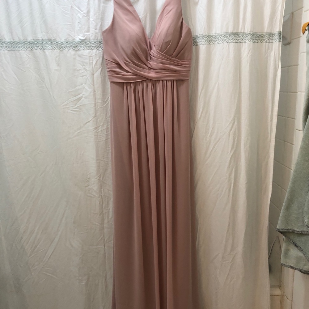 NWT Bill Levkoff David’s bridal size 8 bridesmaid dress frost rose